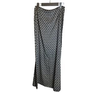 VINTAGE EXPRESS Black White Quiet Luxury Maxi Skirt 8